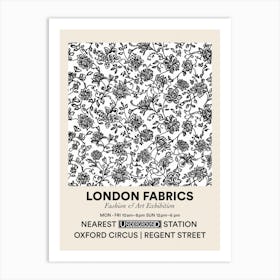 Poster Fern Frost Bloom London Fabrics Floral Pattern 3 Art Print