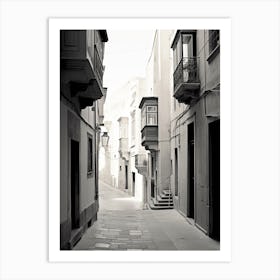 Valletta, Malta, Black And White Photography 2 Art Print