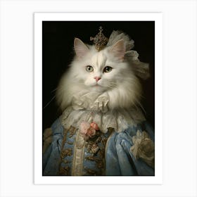 Tudor Style Cat In Medieval Dress 2 Art Print