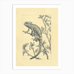 Chameleon Block Print 5 Art Print