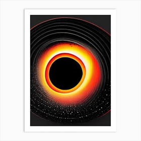 Black Hole Vintage Sketch Space Art Print