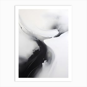 Abstract Black And White Painting Art Print