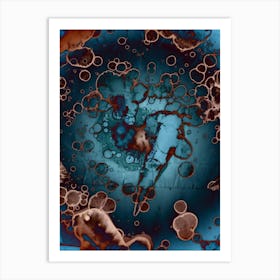 Alcohol Ink Blue Ocean Art Print