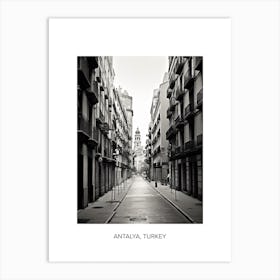 Poster Of Barcelona, Spain, Photography In Black And White 1 Art Print