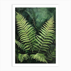 Ruffled Fern Painting 4 Art Print