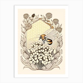Beehive With Flowers 10  Vintage Art Print