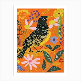 Spring Birds Blackbird 1 Art Print