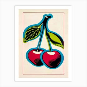 Cherries Art Print, Inspired By Andy Warhol Art Print