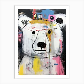 Teddy Basquiat style street art Art Print