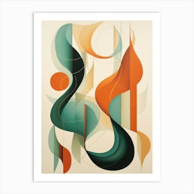 Mid Century Inspired Abstract Painting 2 Art Print