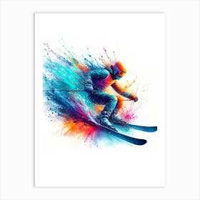 Skier Art Print