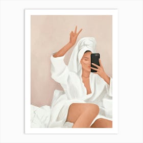 Morning Selfie Art Print