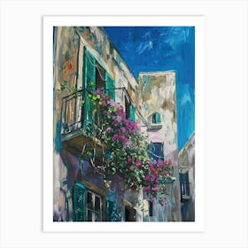 Balcony Painting In Bari 2 Art Print