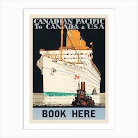 Canadian Pacific Travel Poster Kenneth Denton Shoesmith Art Print