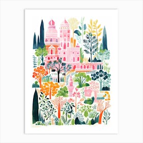 Aczar De Los Reyes Gardens Abstract Riso Style 4 Art Print