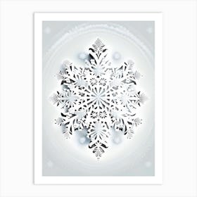 Irregular Snowflakes, Snowflakes, Marker Art 3 Art Print