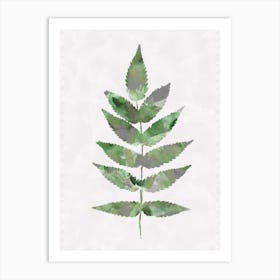 Forest Watercolour Leave Green Art Print