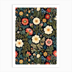 William Morris Floral Pattern 4 Art Print