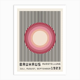 Red Bauhaus Geometric Art Print