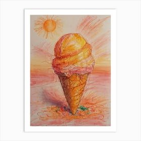 Ice Cream Cone 37 Art Print