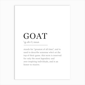 Goat Definition Poster - Dictionary Art Print