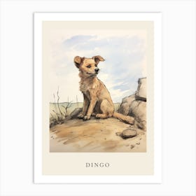 Beatrix Potter Inspired  Animal Watercolour Dingo Art Print