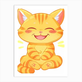 Kawaii Cat 4 Art Print