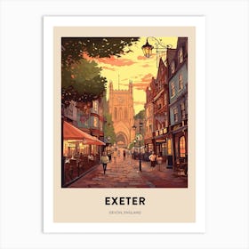 Devon Vintage Travel Poster Exeter 4 Art Print