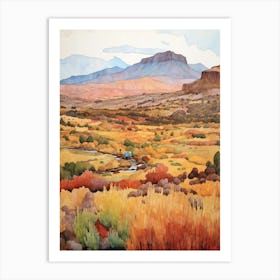 Autumn National Park Painting Teide National Park Spain 3 Art Print