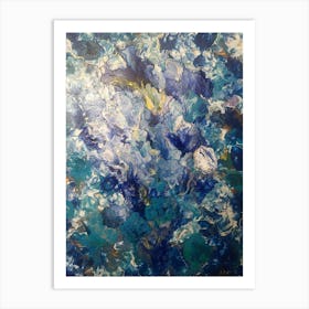 Blue Lilies Art Print