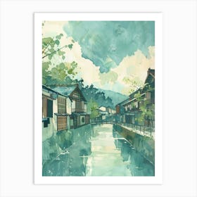 Takayama Japan 2 Retro Illustration Art Print