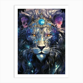 Space Lion Art Print