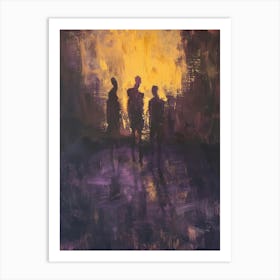 Silhouettes At Sunset Art Print