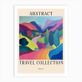 Abstract Travel Collection Poster Slovenia 2 Art Print