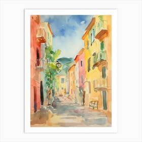 Pescara, Italy Watercolour Streets 2 Art Print