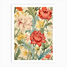 Victorian Floral Wallpaper 11 Art Print