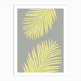 Yellow Palm Leaf Art Poster_2301630 Art Print