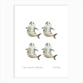 Cute Animals Collection Seal Pup 3 Art Print