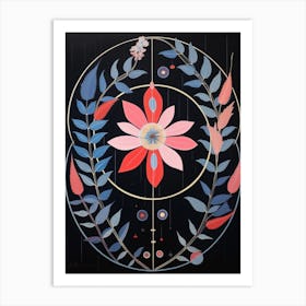 Larkspur 2 Hilma Af Klint Inspired Flower Illustration Art Print