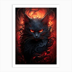 Black Cat Art Print