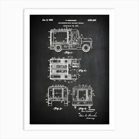 Milk Truck Patent Print Refrigerated Milk Truck Wall Art Vintage Truck Decor Milk Truck Blueprint Truck Decor Milk Truck Vt8671 Art Print