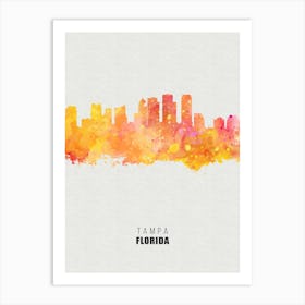 Tampa Florida City watercolor Art Print