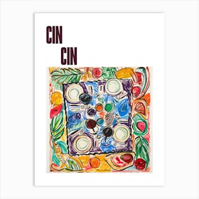 Cin Cin Poster Summer Wine Matisse Style 7 Art Print