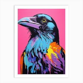 Andy Warhol Style Bird Crow 1 Art Print