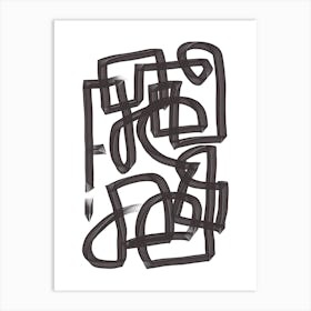 abstract line art Art Print