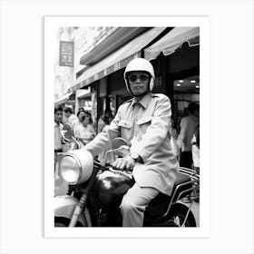 Ho Chi Minh City, Vietnam, Black And White Old Photo 3 Art Print