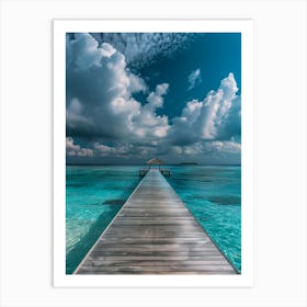 Pier In The Maldives Art Print