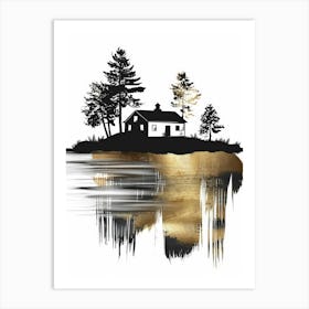 House By The Lake Art Print