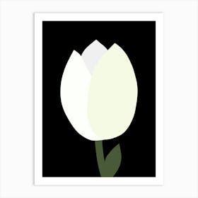 Tulip Black And White Art Print