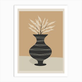 Minimalist Flowers In Vase 2 Art Print